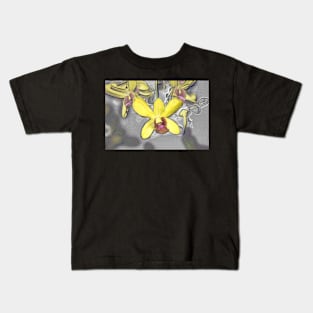 Oil Slicked Orchids Kids T-Shirt